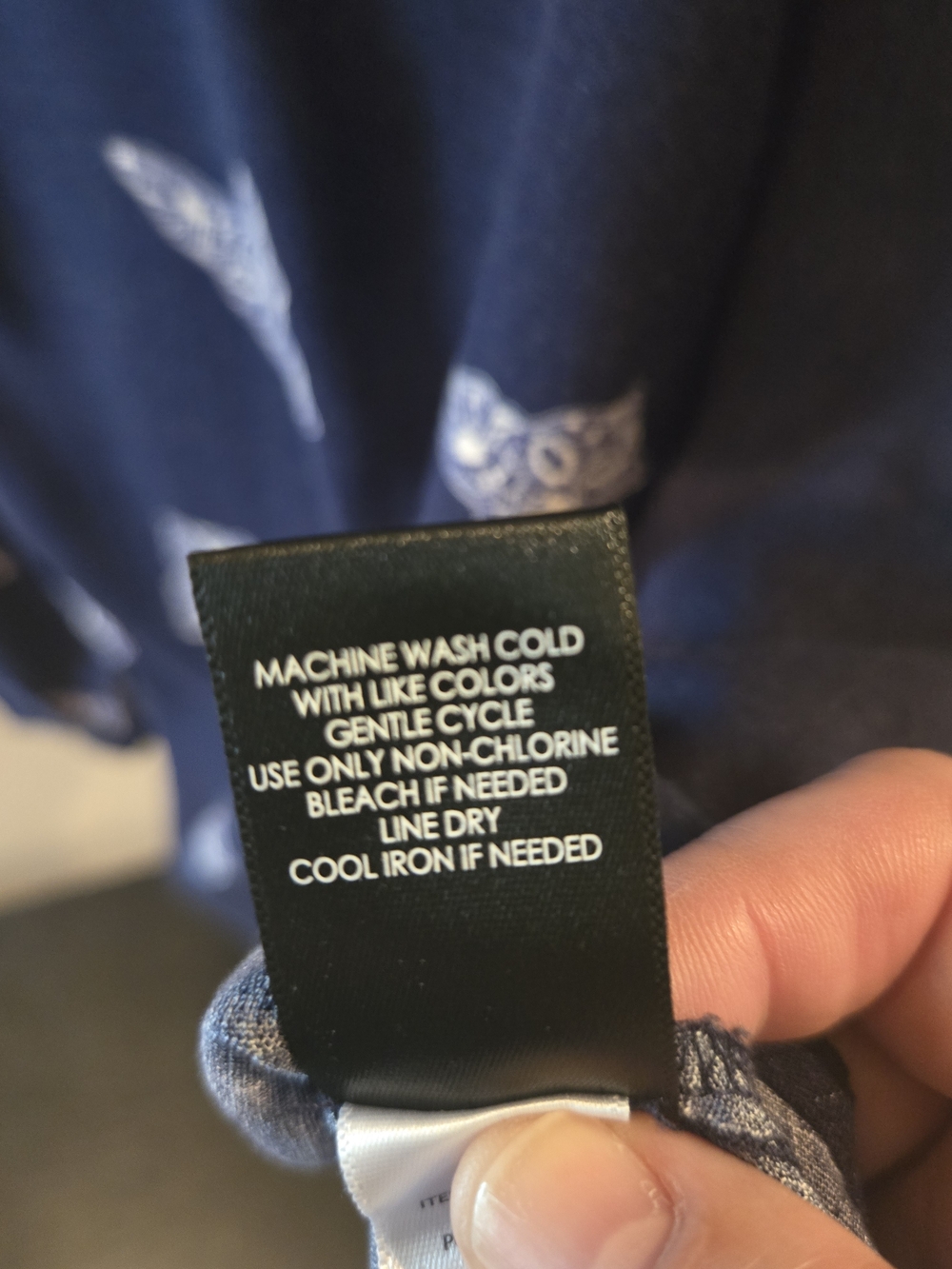 torrid Navy Button-Front Shirt with Off White Bulldog print - Picture 3 of 6